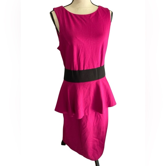 Vintage vibes Nordstrom’s Nue by Shani 80s barbiecore peplum sheath dress 12 - Picture 1 of 13
